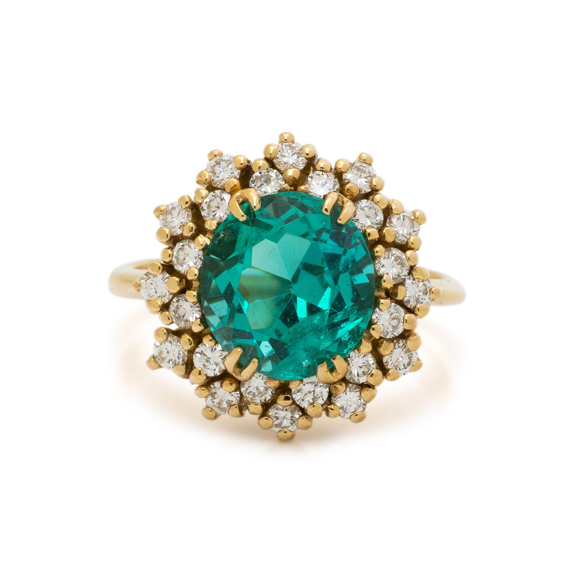 EMERALD AND DIAMOND RING