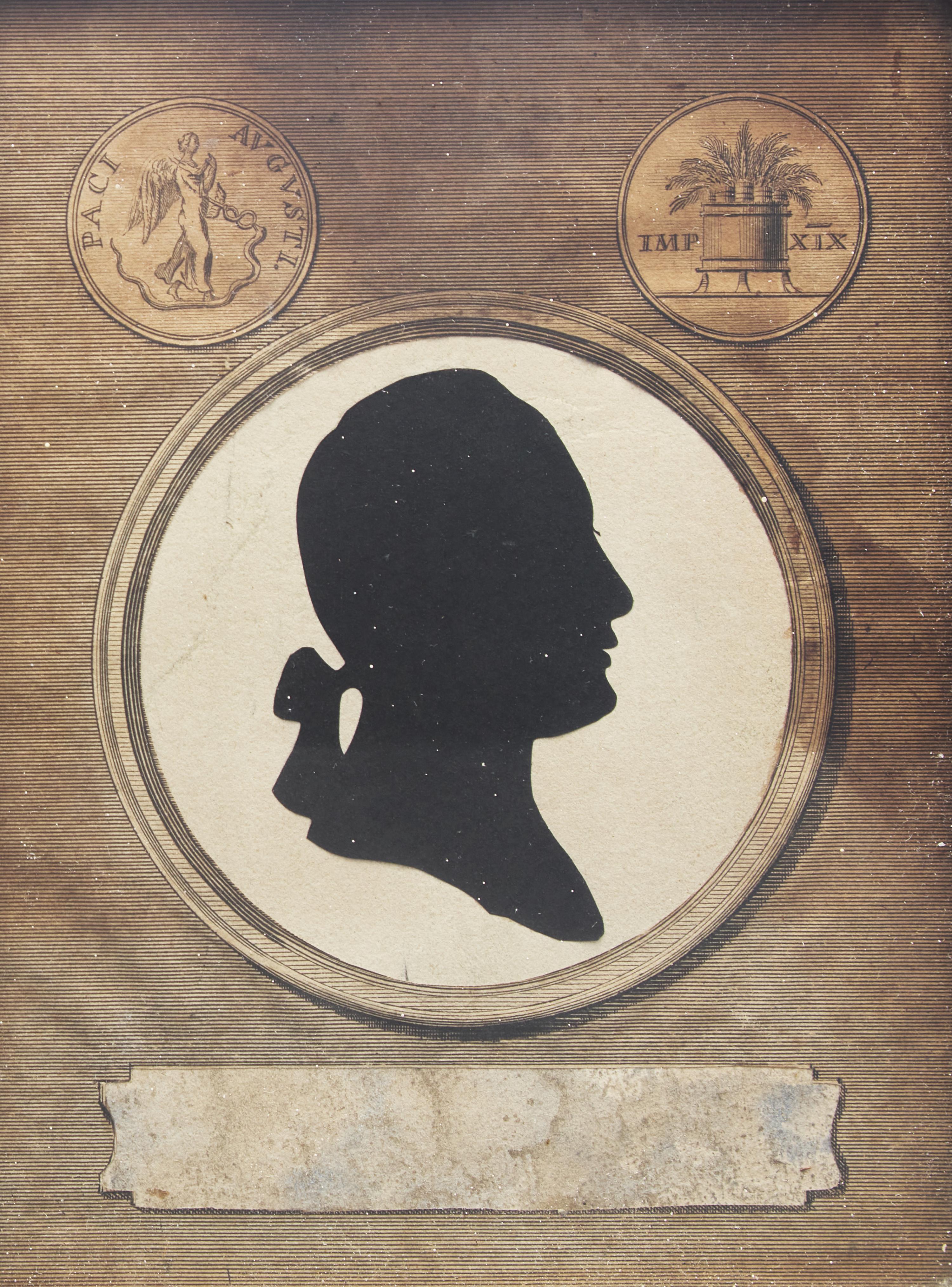 Anglo-Continental School 18th Century, Two Silhouette Profile Portraits: A Lady and Gentleman