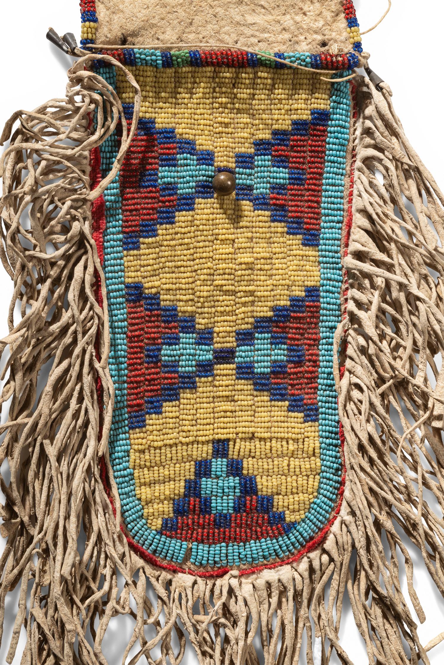 Sioux Beaded Hide Belt Pouch