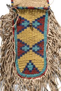 Sioux Beaded Hide Belt Pouch