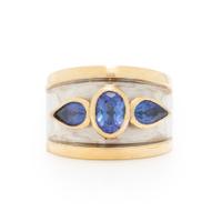 BICOLOR GOLD AND TANZANITE RING