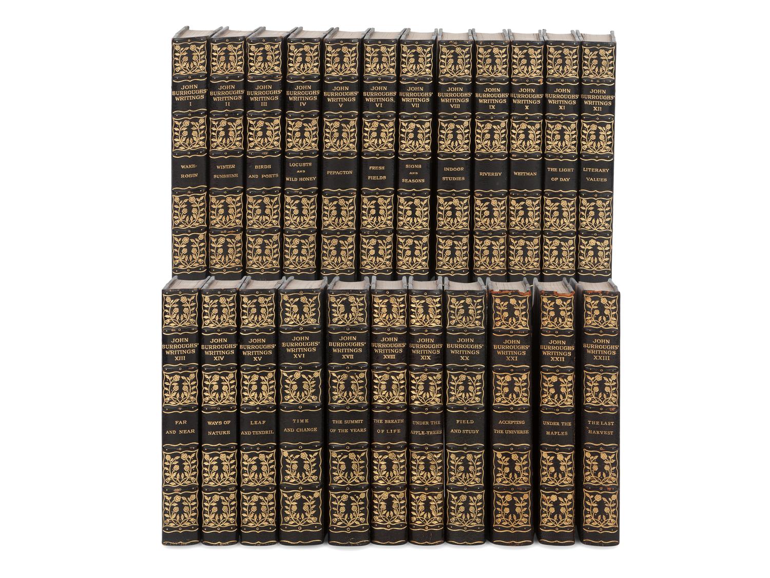 [BINDINGS]. BURROUGHS, John (1837-1921). Writings. Boston and New York: Houghton, Mifflin and Company, 1904-1922.