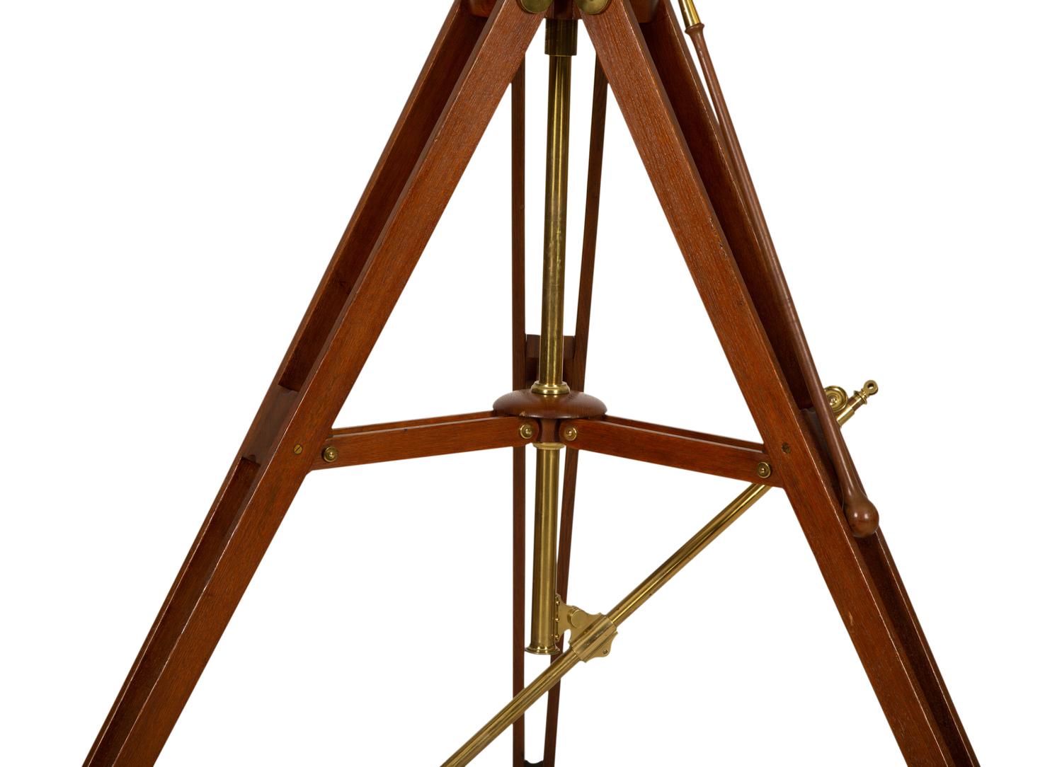 An English Brass Telescope on a Mahogany Tripod