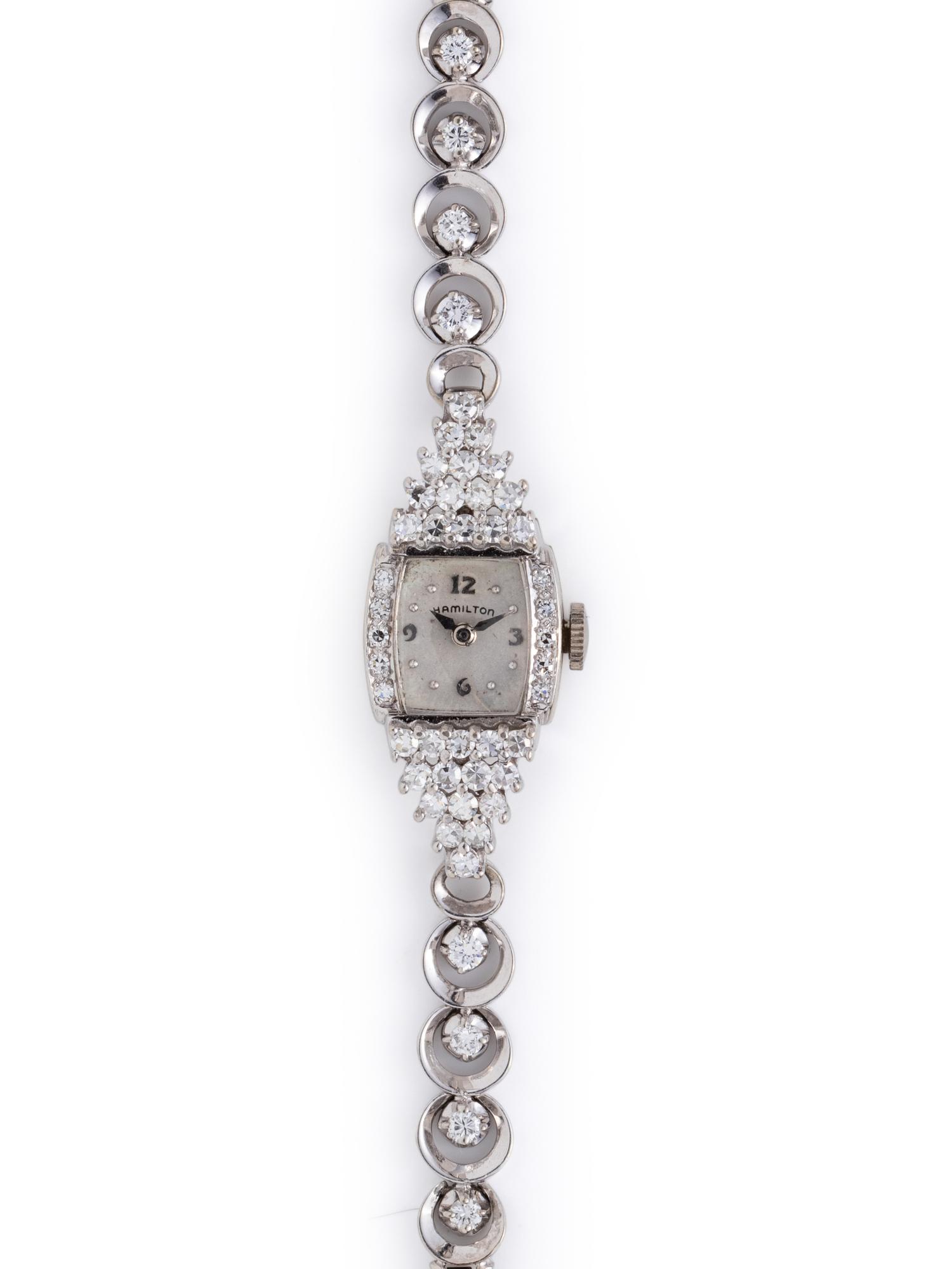 HAMILTON, DIAMOND WRISTWATCH