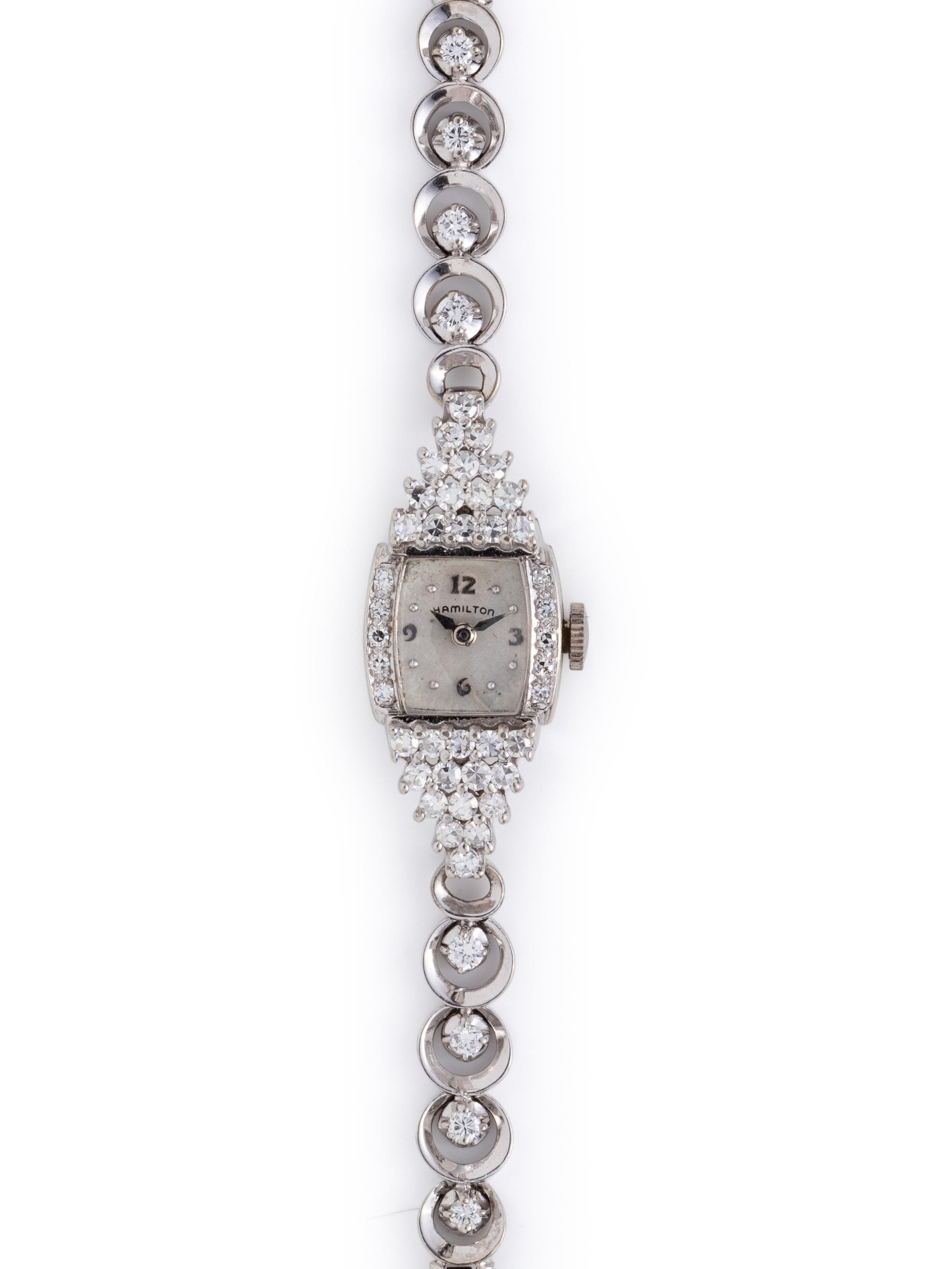 HAMILTON, DIAMOND WRISTWATCH