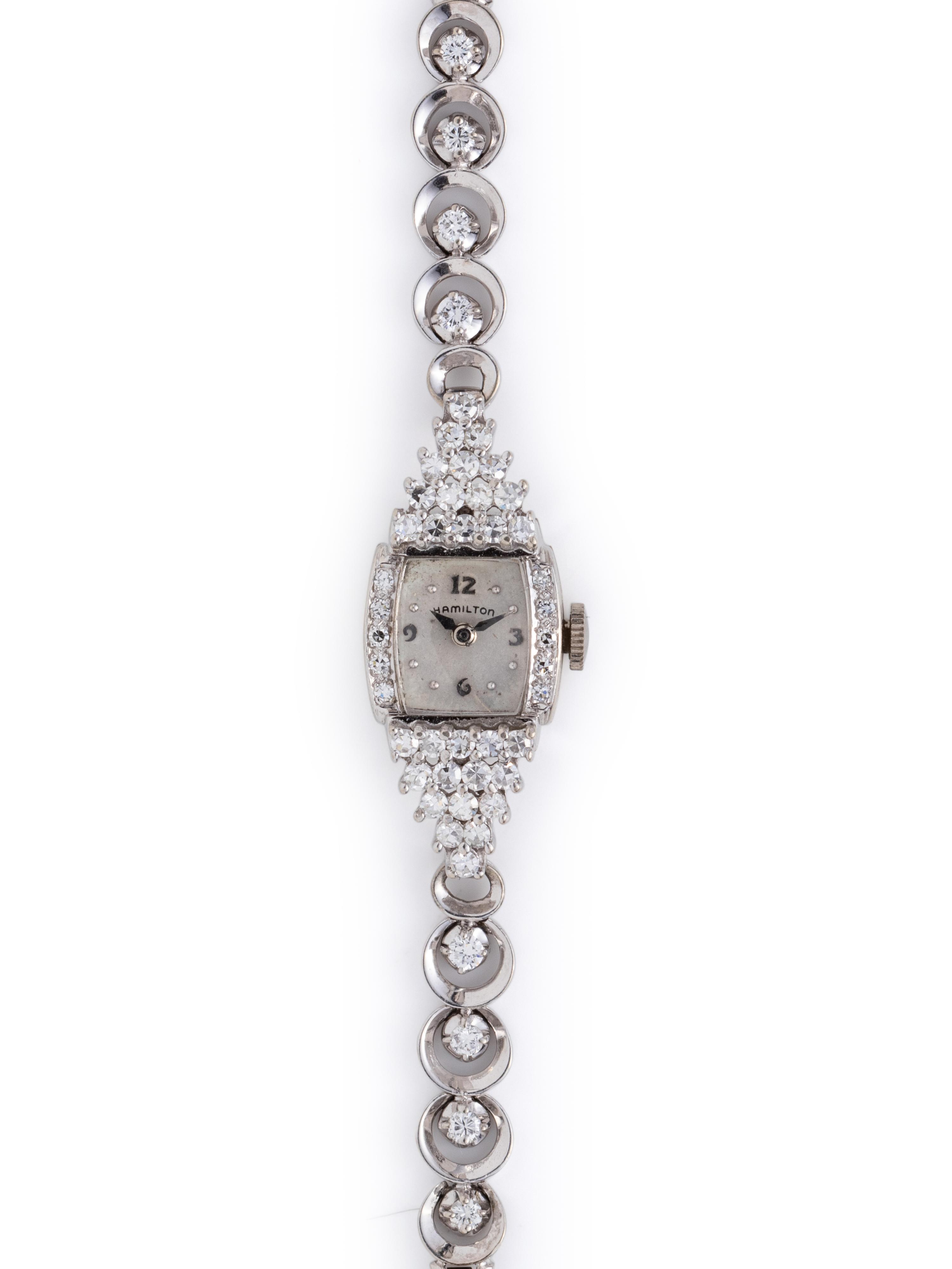 HAMILTON, DIAMOND WRISTWATCH