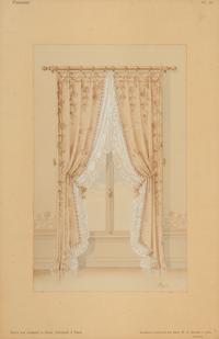 A Pair of French Hand-Colored Engravings of Window Designs