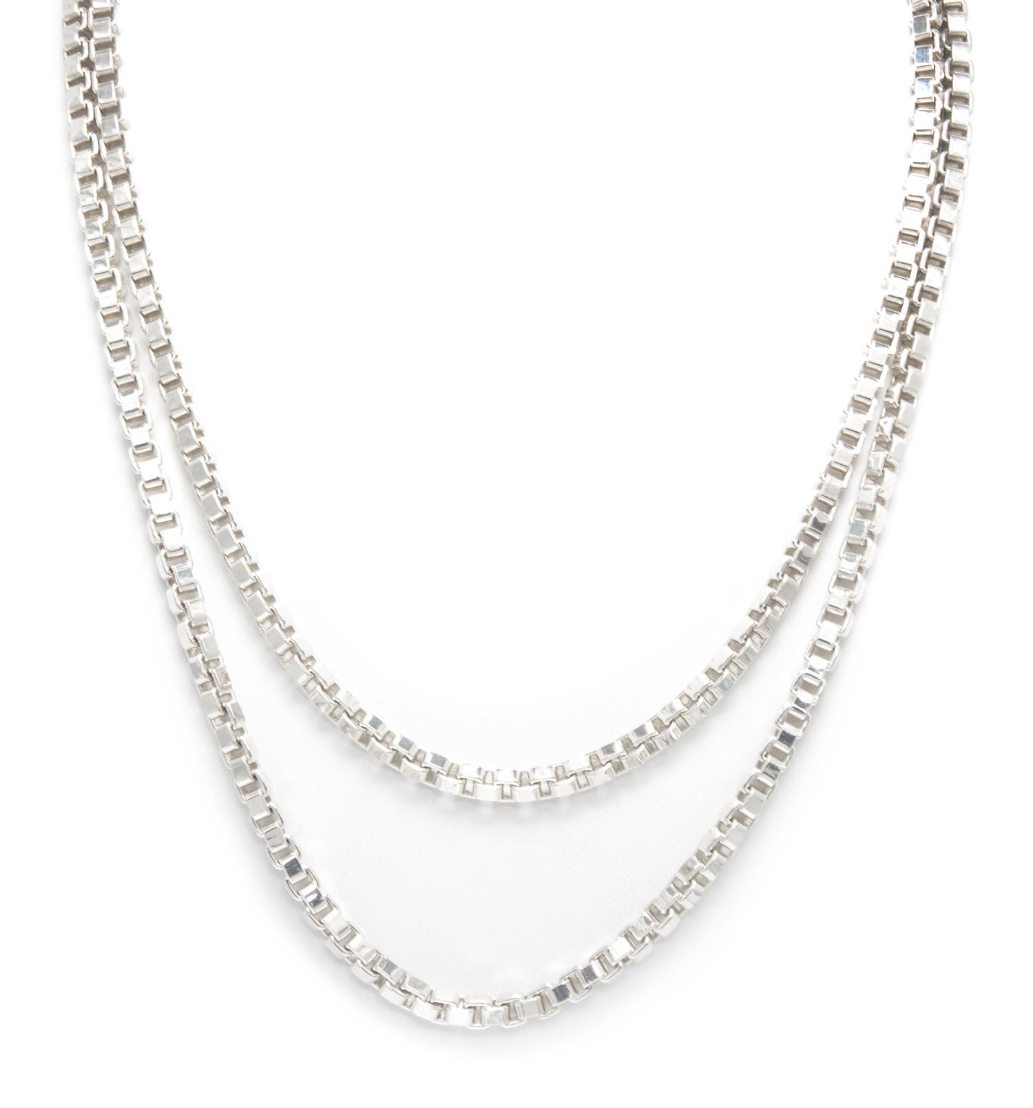 A Sterling Silver Venetian Link Necklace, Tiffany & Co., 49.10 dwts.