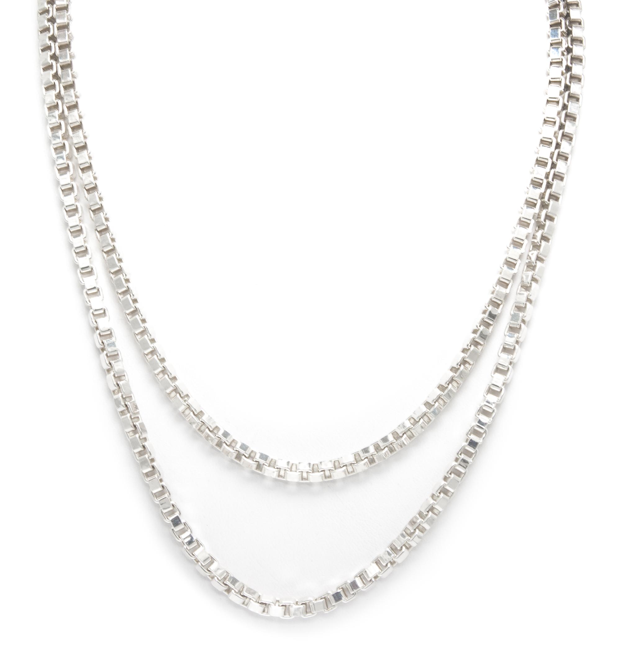 A Sterling Silver Venetian Link Necklace, Tiffany & Co., 49.10 dwts.