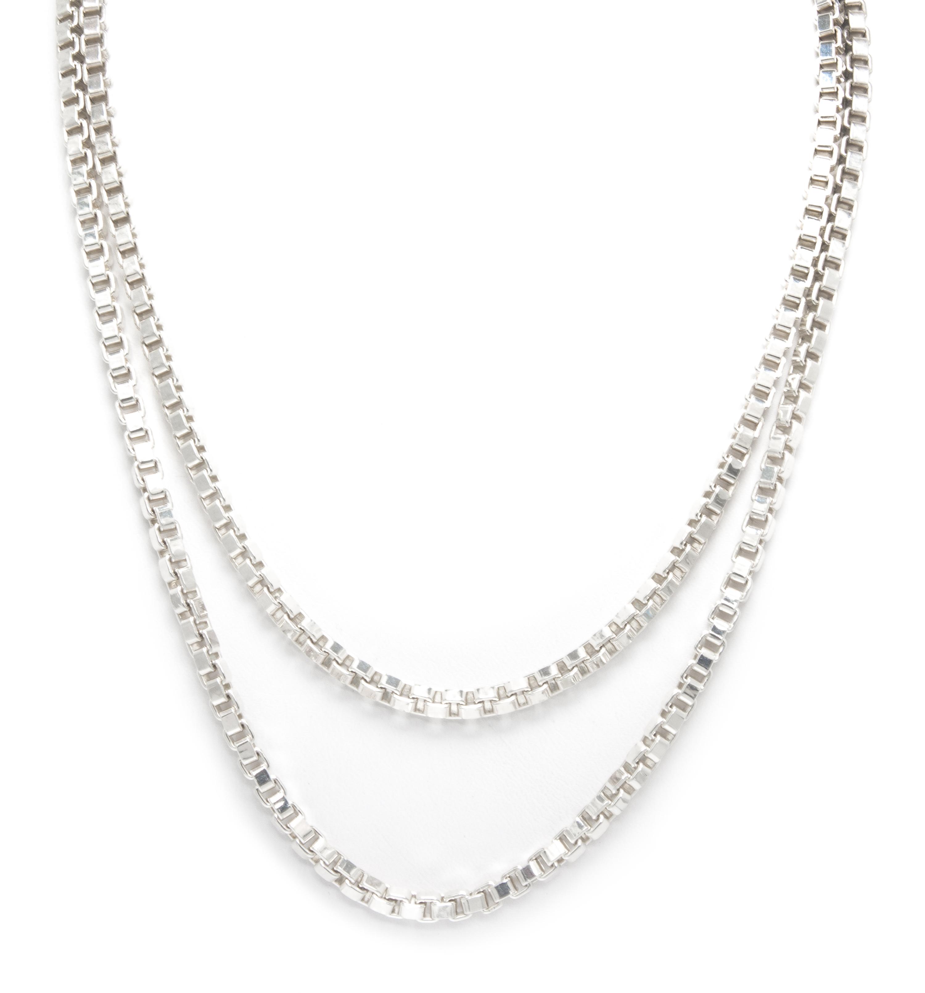 A Sterling Silver Venetian Link Necklace, Tiffany & Co., 49.10 dwts.