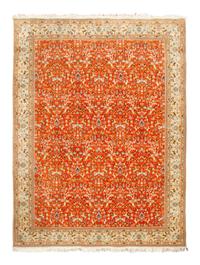 A Tabriz Hunting Design Border Wool Rug
