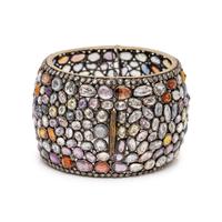 MULTICOLOR SAPPHIRE AND DIAMOND BANGLE BRACELET