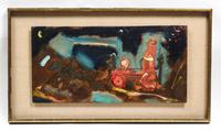 Sterling Strauser, (American, 1907-1995), Horse-Drawn Locomotive