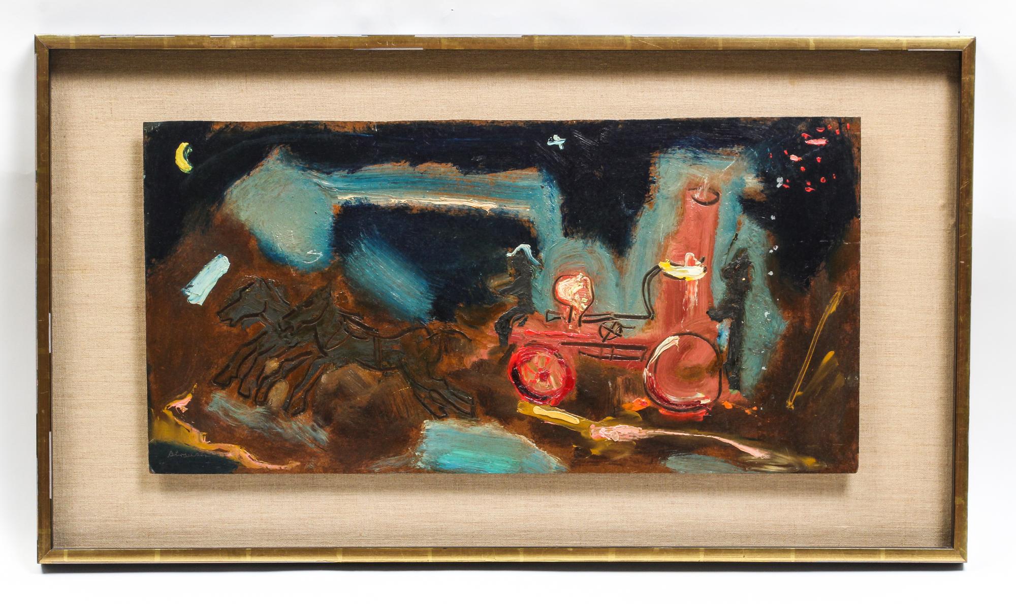 Sterling Strauser, (American, 1907-1995), Horse-Drawn Locomotive