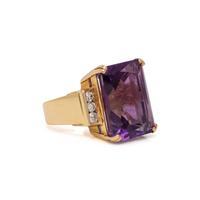 AMETHYST AND DIAMOND RING