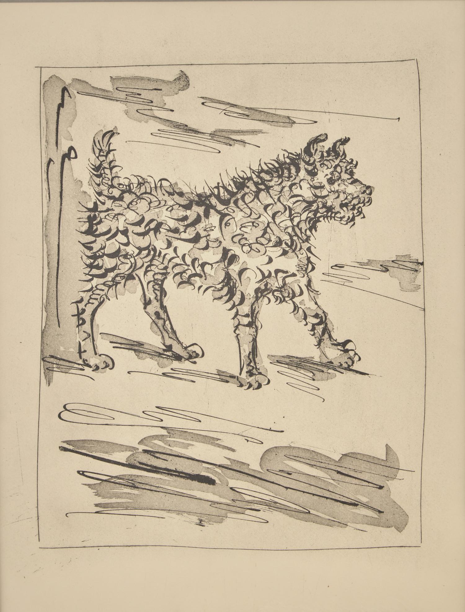 A group of six prints from L'Histoire Naturelle (Le Chevre (The Goat); Le Crapaud (The Toad); Le Chien (The Dog); Le Taupeau (The Bull); Le Dindon (The Turkey); L'Araignee (The Spider)) , 1942