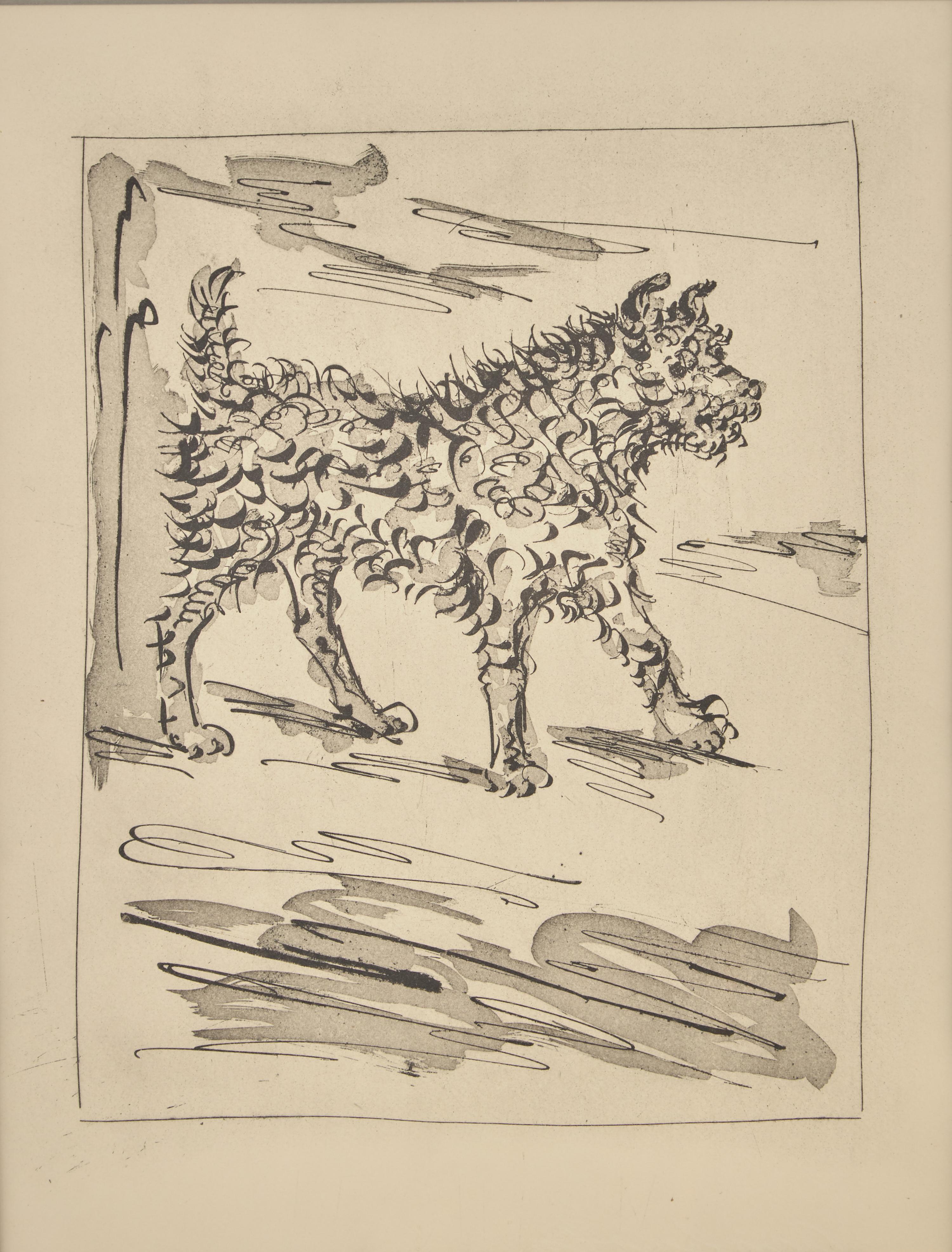 A group of six prints from L'Histoire Naturelle (Le Chevre (The Goat); Le Crapaud (The Toad); Le Chien (The Dog); Le Taupeau (The Bull); Le Dindon (The Turkey); L'Araignee (The Spider)) , 1942