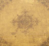 A Louis XVI Style Cane-Top Oval Table and a Louis XV Style Giltwood Square Table