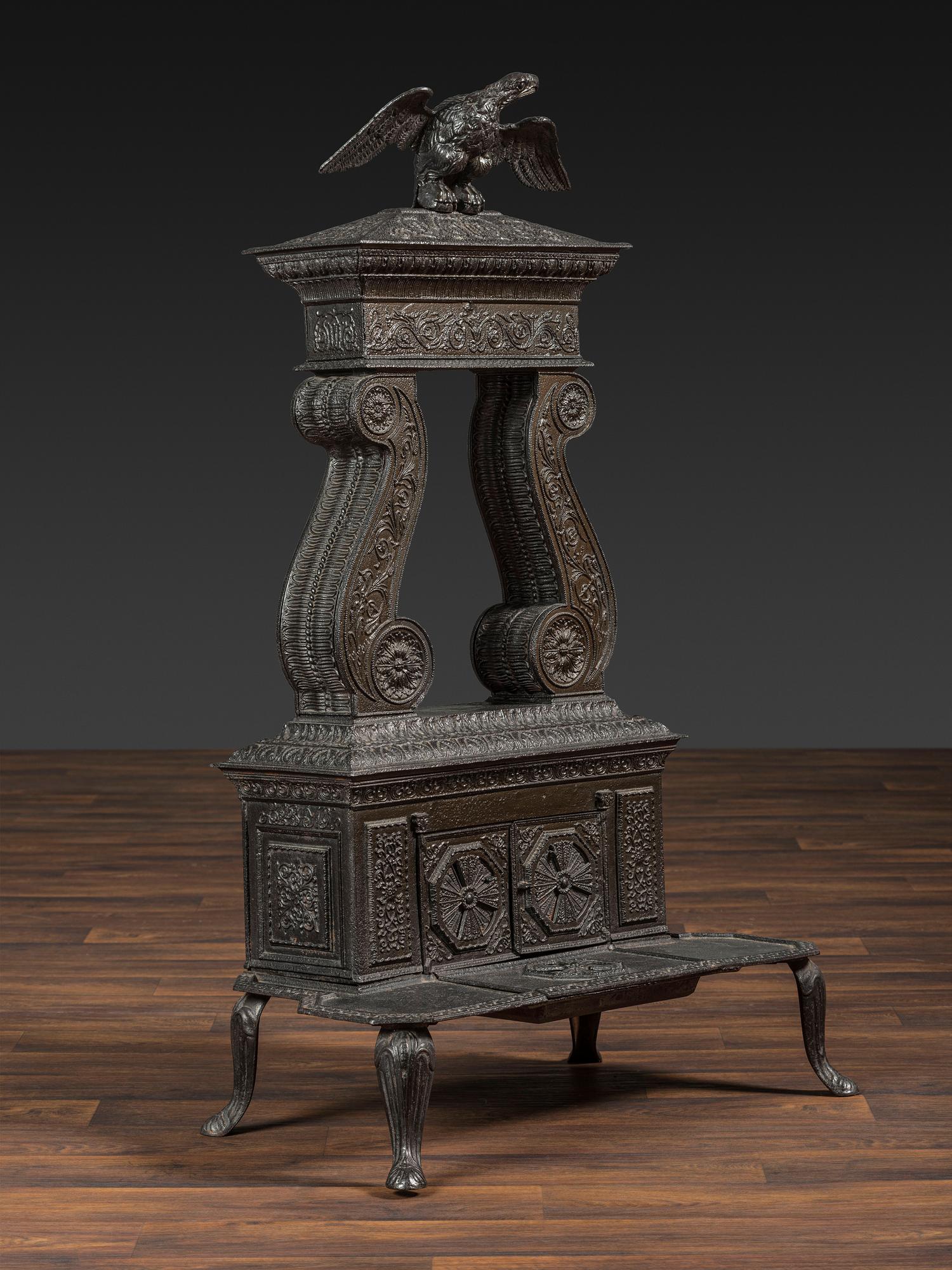 A Neoclassical Cast Iron Parlor Stove