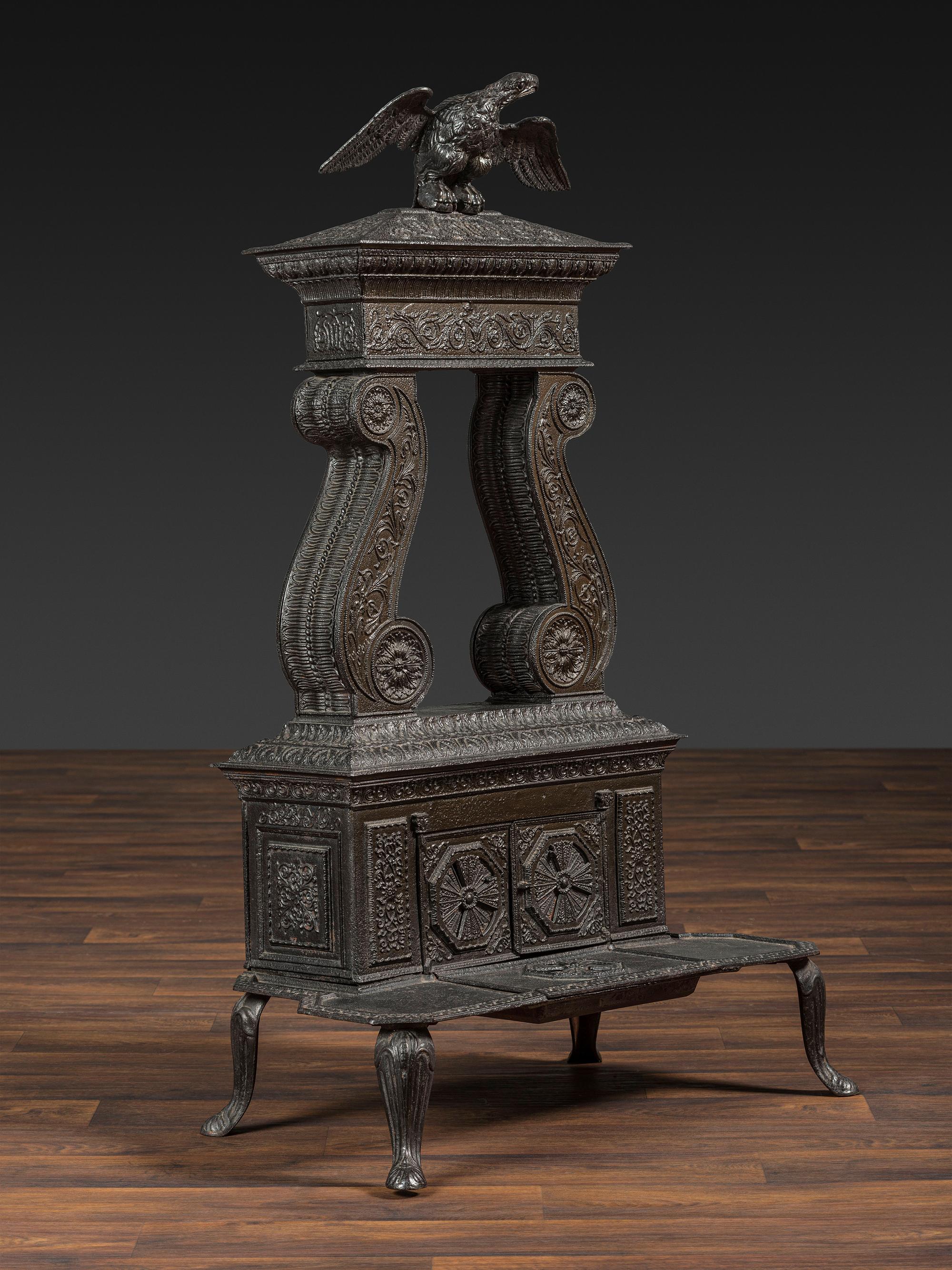 A Neoclassical Cast Iron Parlor Stove