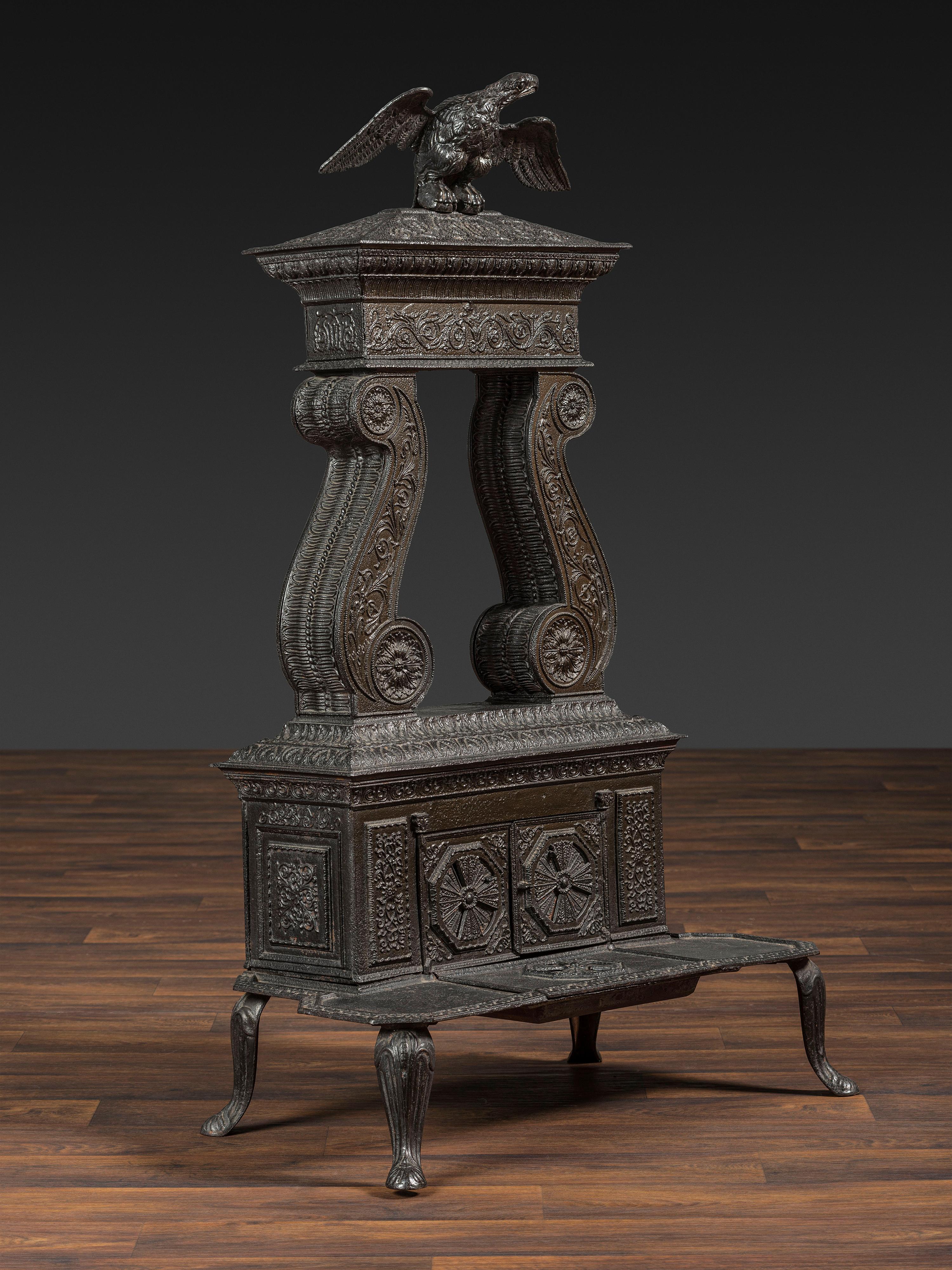 A Neoclassical Cast Iron Parlor Stove
