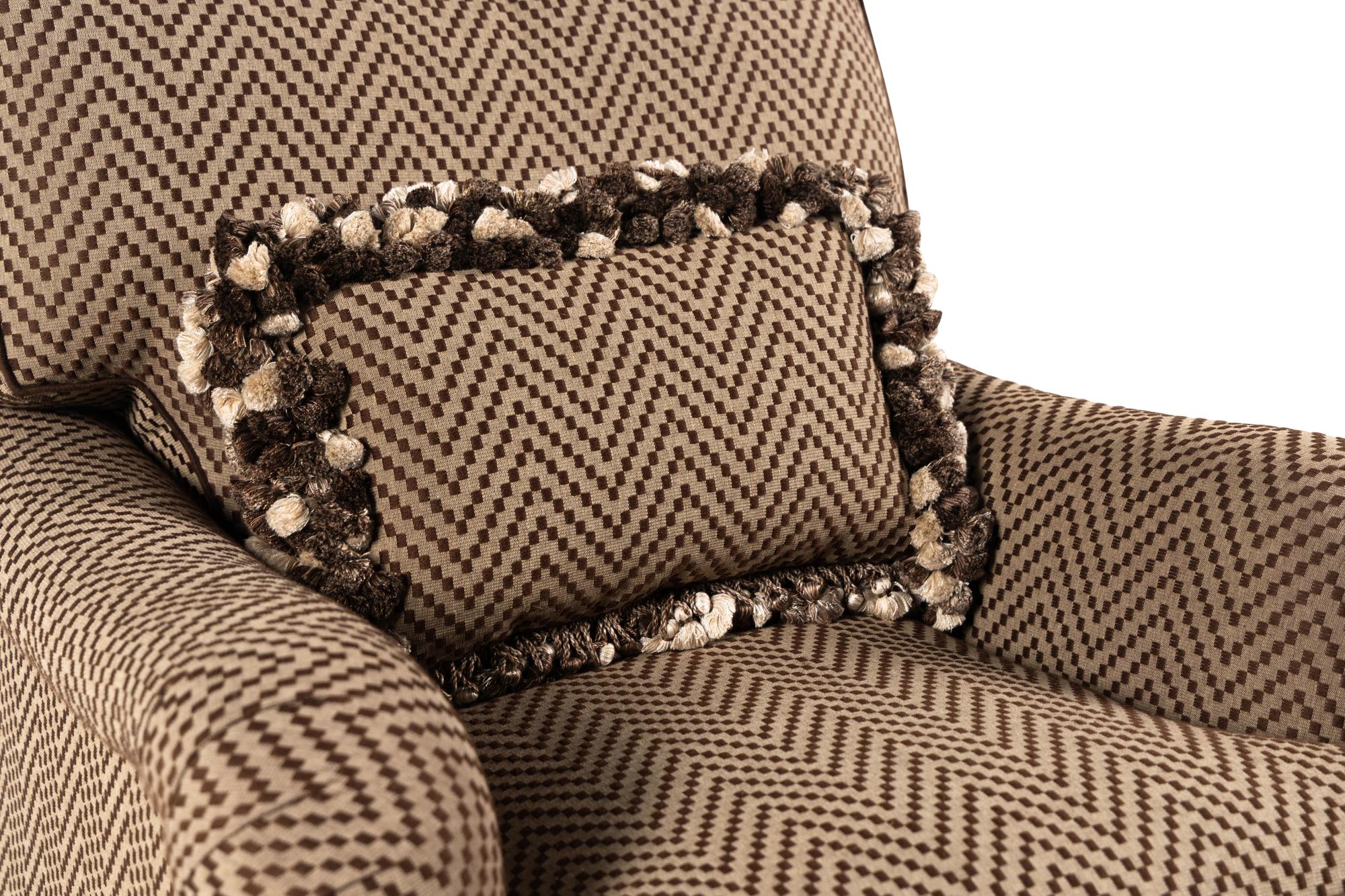 A George Smith Standard Armchair with Custom Upholstery