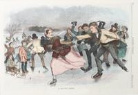 Six Hand Colored Winter Sports Prints Height 15 x width 10 inches (largest) — LATE 19th CENTURY