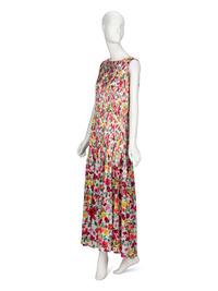 Oscar de la Renta, Floral Pintucked Silk Dress