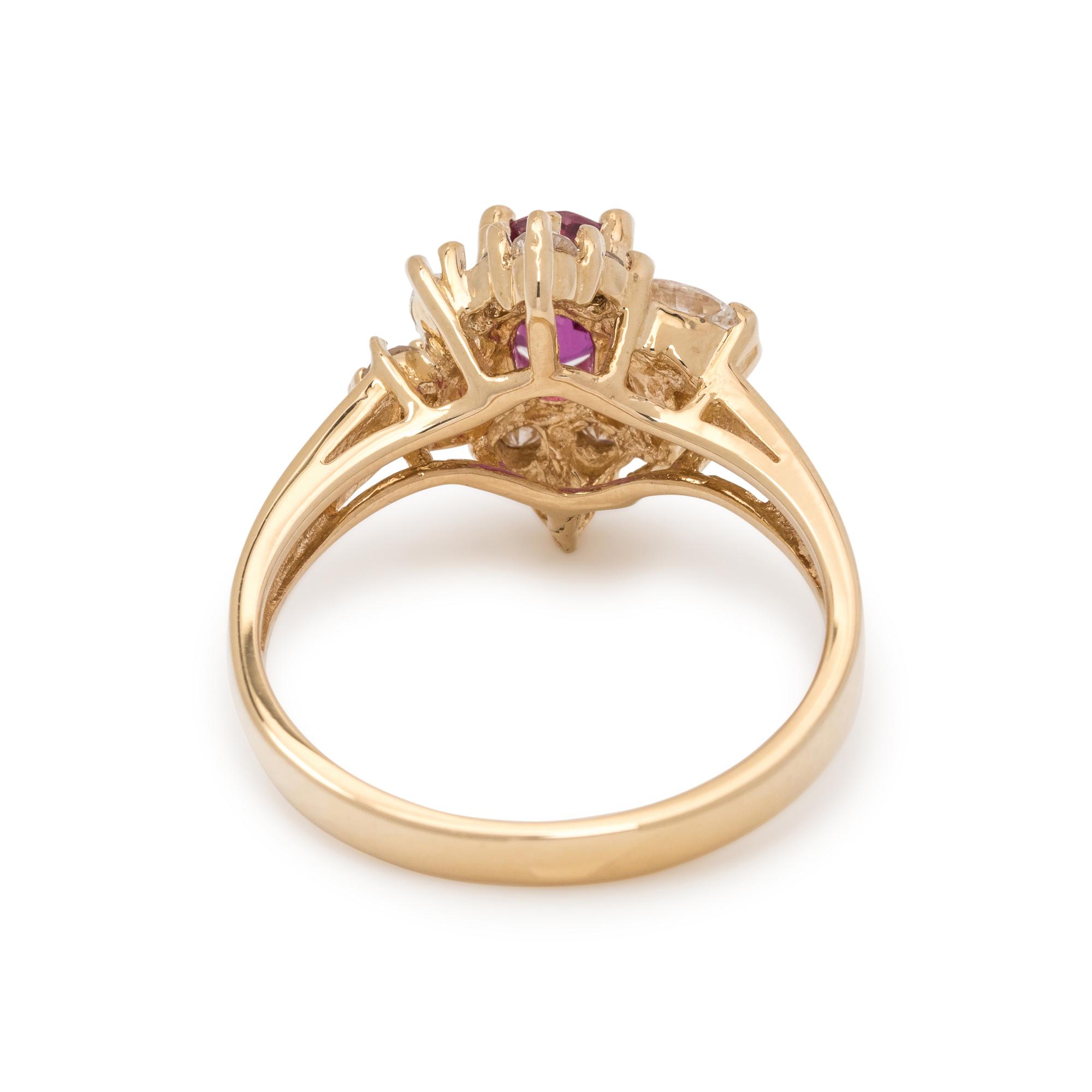 PINK SAPPHIRE AND DIAMOND RING