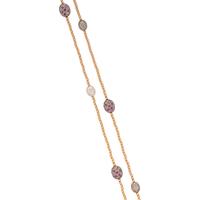 DI MODOLO, PINK SAPPHIRE, DIAMOND AND COLORED DIAMOND NECKLACE
