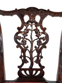 A Pair of George III Style Carved Mahogany Armchairs