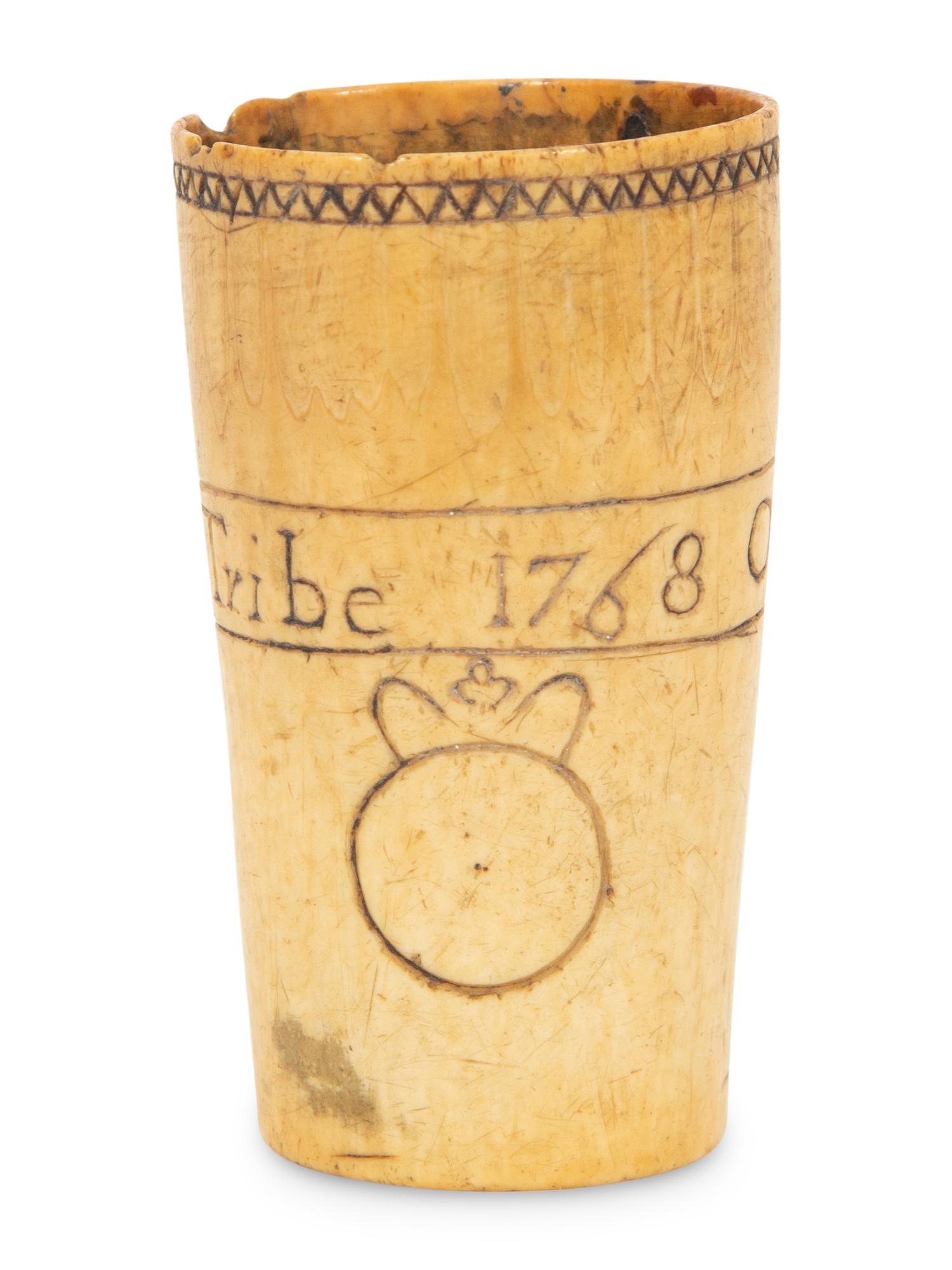 An English Carved Horn Cup