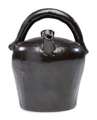 A Rare Albany Slip-Glazed Stoneware Harvest Jug Identified to Elizabeth Beck Harpster