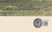 A Walter Payton Signed Autograph Merv Corning Print (Beckett Authentication Services Letter),