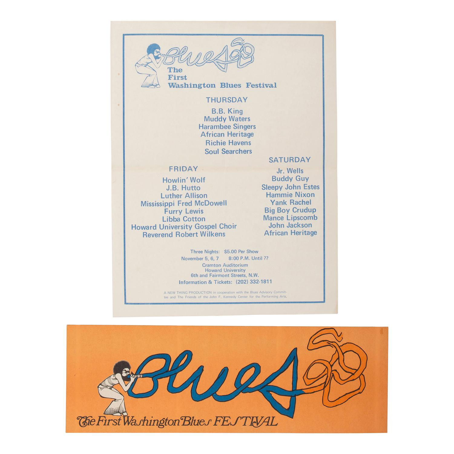 [Music] Posters Promoting Blues Festivals in Indiana, Illinois, Wisconsin, and Washington. Ca 1970s