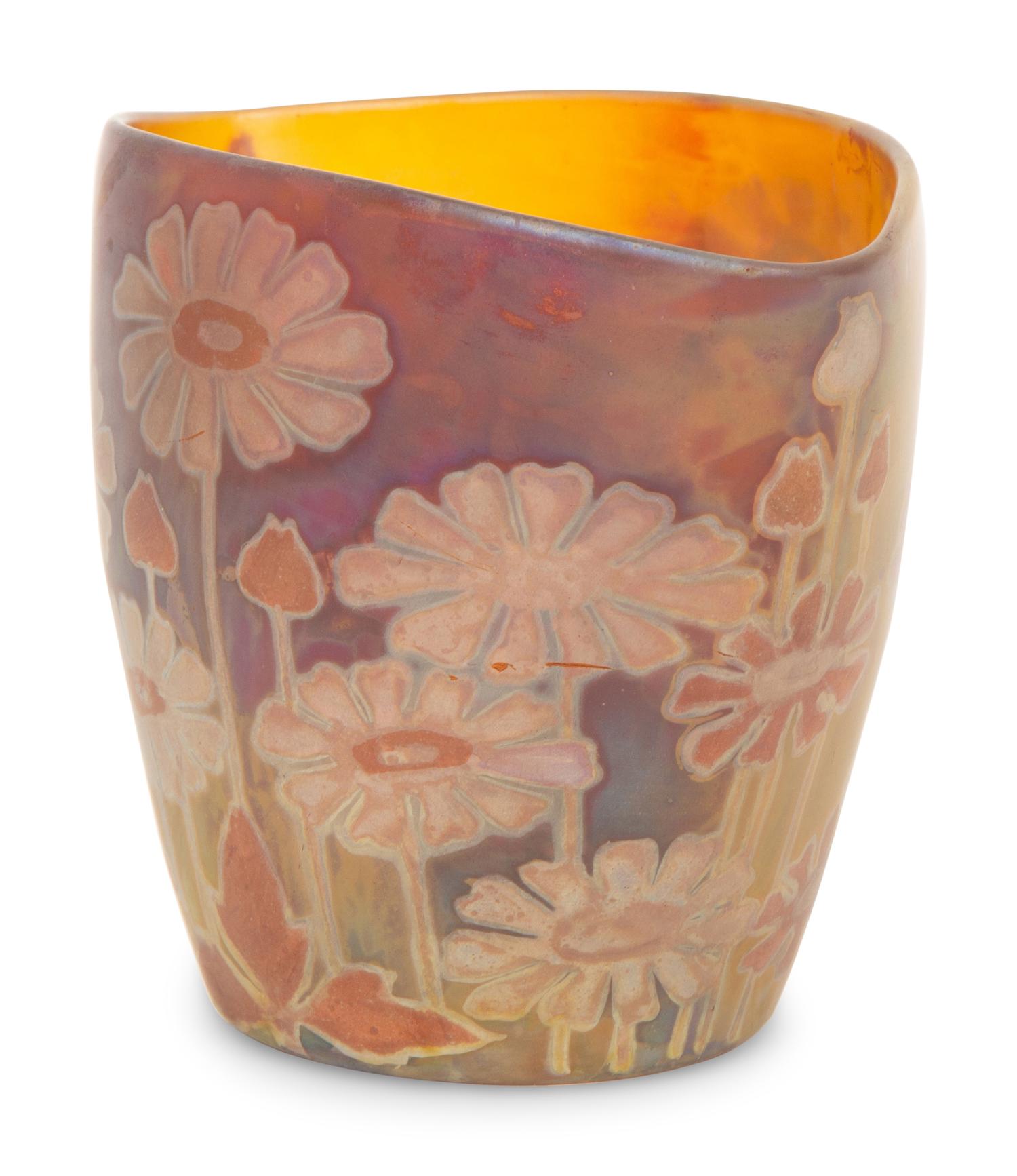 An Art Nouveau Cameo Glass Vase by Amadee de Caranza (1843-1914)