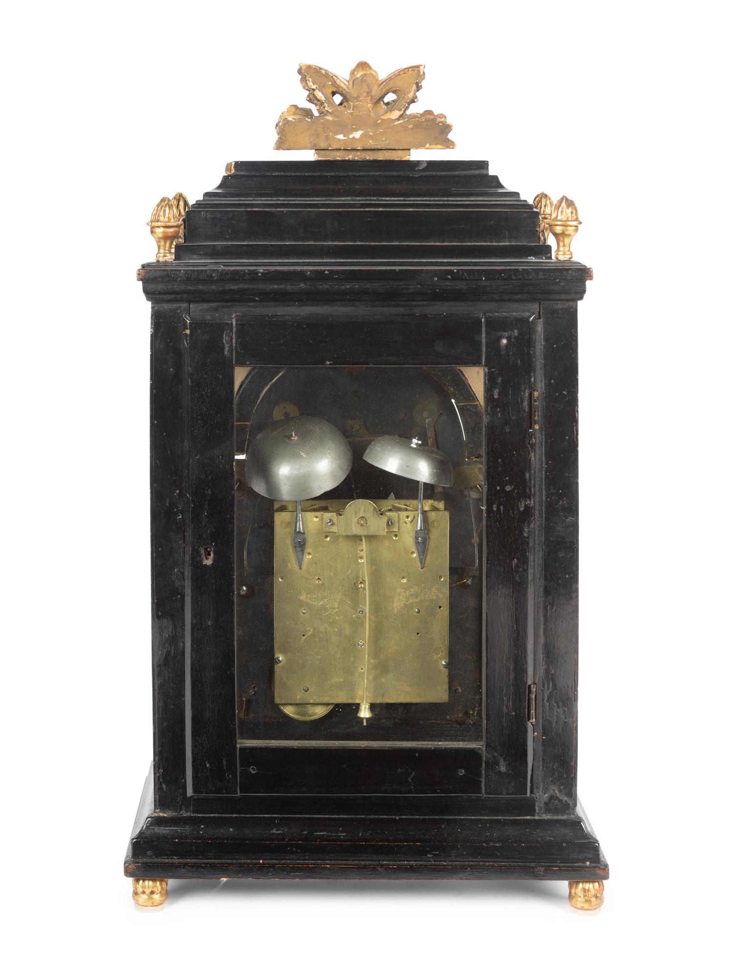 An Austrian Ebonized and Parcel Gilt Bracket Clock