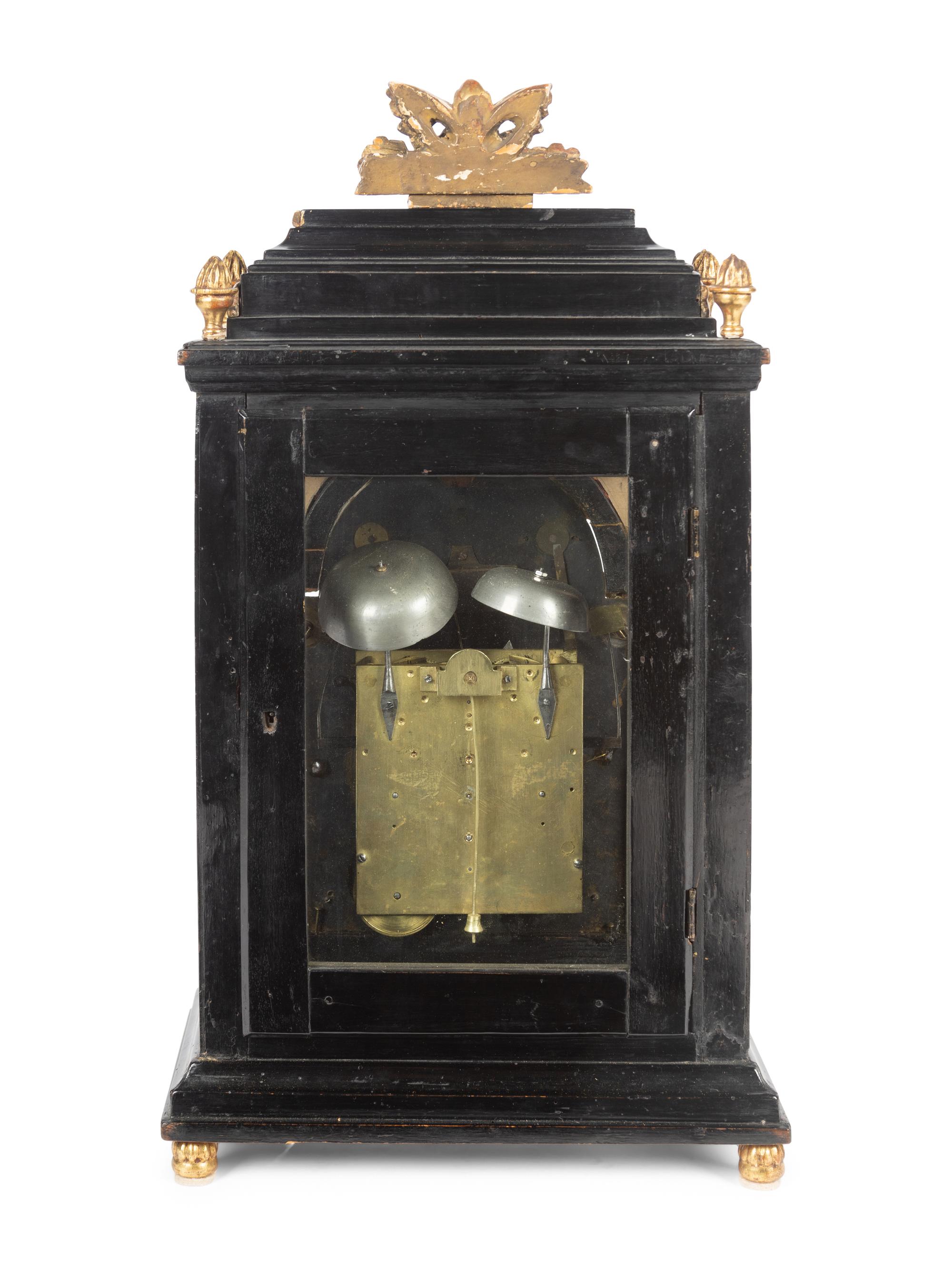 An Austrian Ebonized and Parcel Gilt Bracket Clock