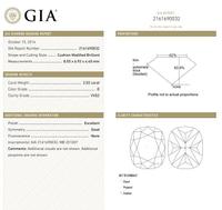 A 2.02 Carat Cushion Shape Brilliant Cut Diamond,