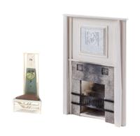 Two Arts and Crafts Articles Height of fireplace 6 1/2 x width 4 1/4 inches. — After Charles Rennie Mackintosh