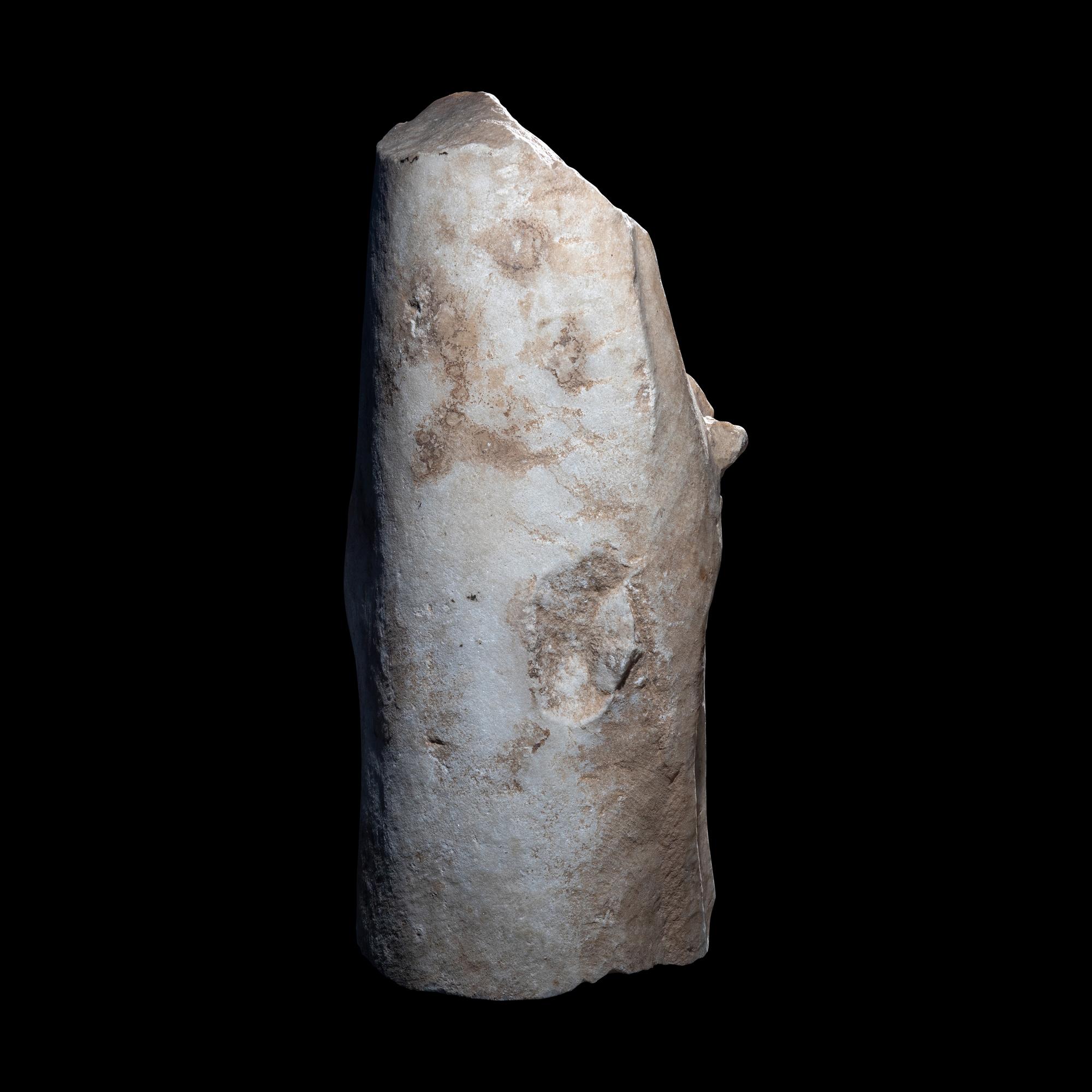 A Roman Marble Support in the form of the Nemean Lion Skin and Club of Hercules