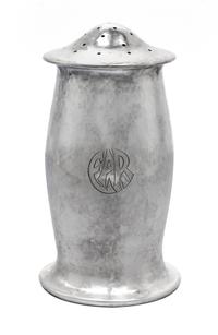 An American Silver Sugar Caster, Robert Jarvie, Chicago, IL, Early 20th Century, of baluster form with a spot-hammered finish throughou