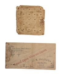 Civil War hardtack issued to D.K. Bunnell, 23rd New York Infantry, at Fredericksburg, Virginia. 13 December 1862.