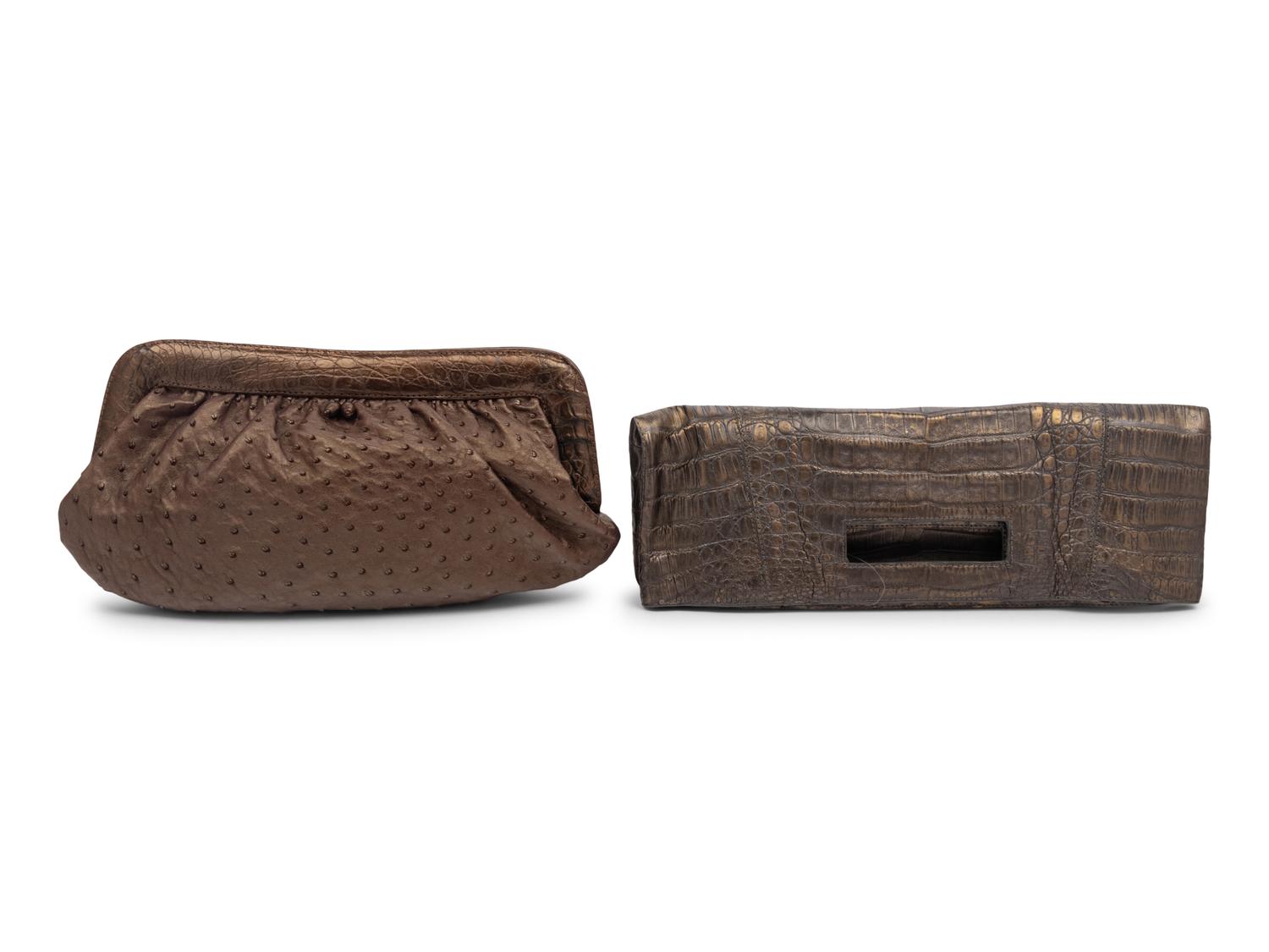 Two Nancy Gonzalez Exotic Skin Clutches