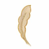 Van Cleef & Arpels, Gay Frères, Yellow Gold Feather Brooch
