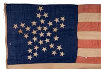 [FLAGS] -- [CIVIL WAR]. 34-star "Great Star" pattern American flag. Ca 1861-1863.