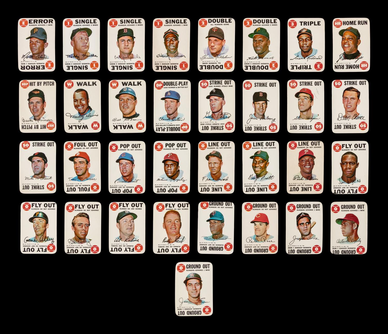 A Complete Set of 1968 Topps Game Baseball Cards (33/33)