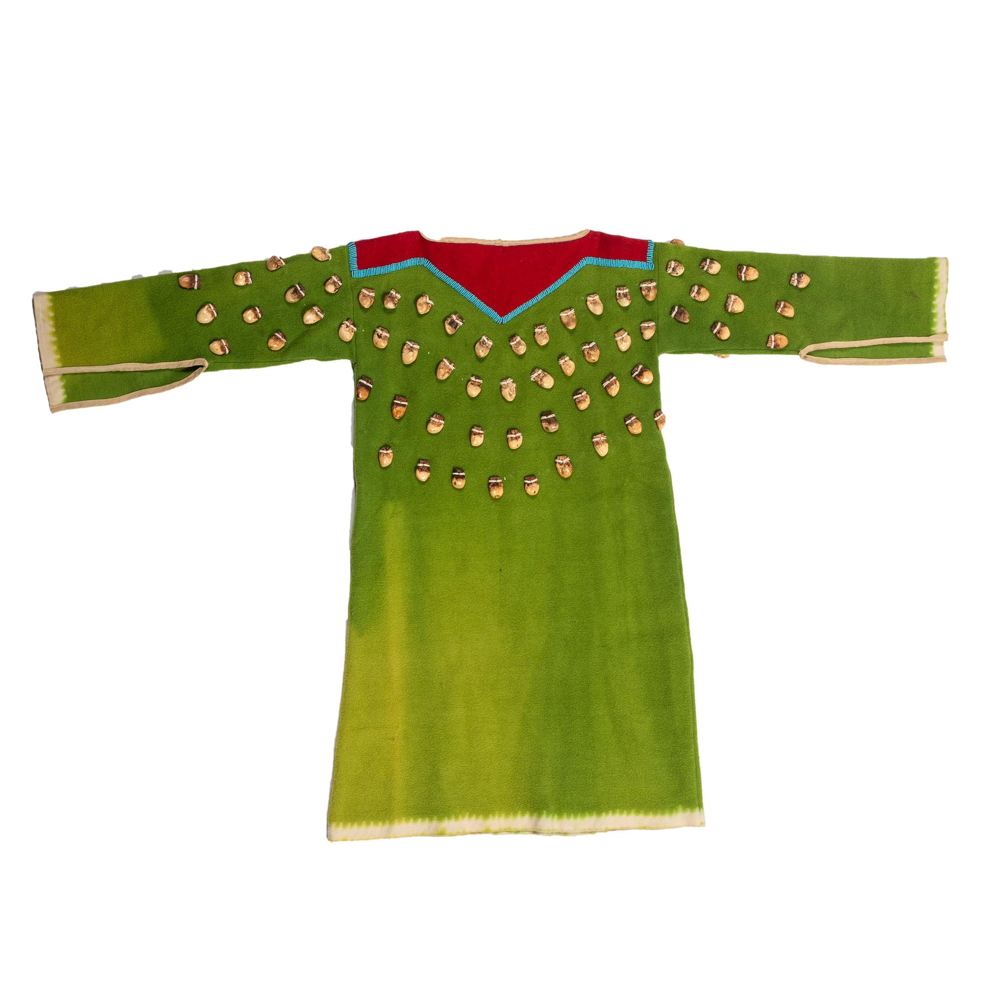Apsáalooke [Crow] Child's Wool Dress, with Imitation Elk Teeth