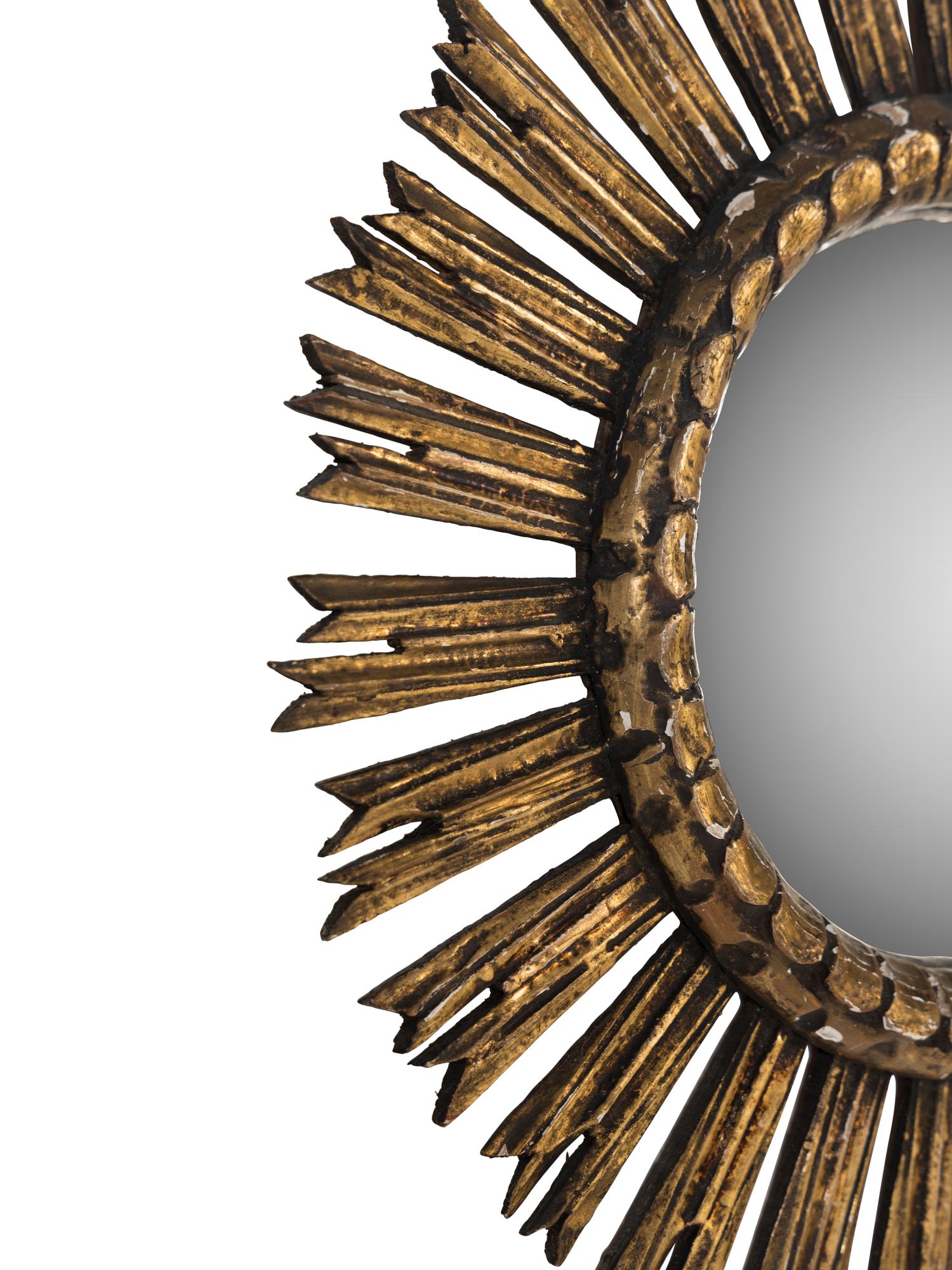 An Italian Giltwood Sunburst Mirror