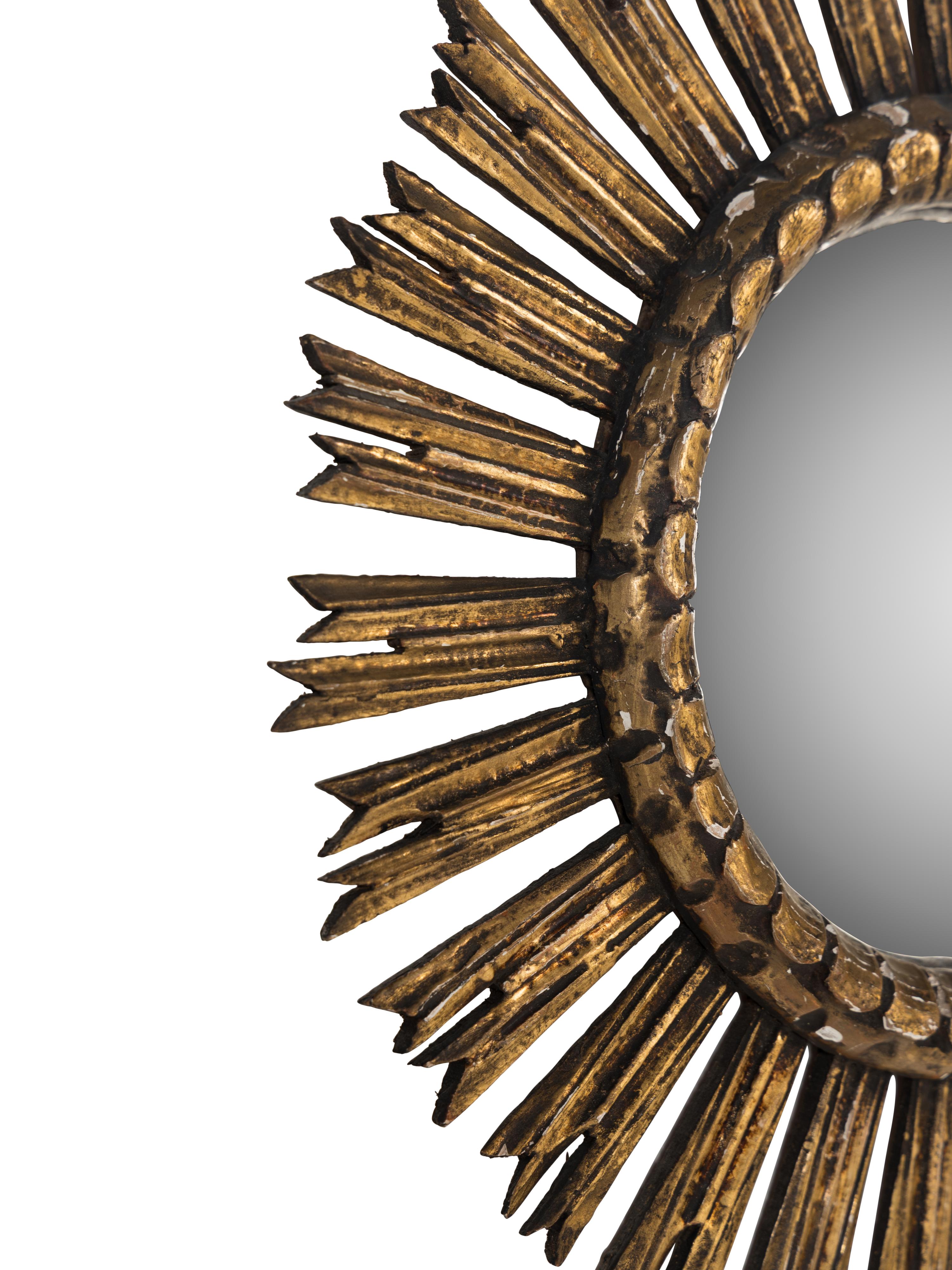 An Italian Giltwood Sunburst Mirror